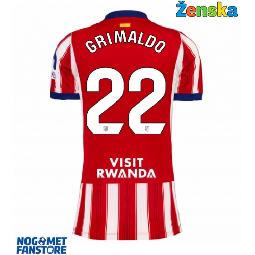 Atletico Madrid Alejandro Grimaldo #22 Domaci Dres za Ženska 2026-27 Kratak Rukav